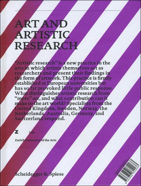 Kunst und künstlerische Forschung / Herausgegeben von Corina Caduff, Fiona Siegenthaler, Tan Wälchli = Art and artistic research / edited by Corina Caduff, Fiona Siegenthaler, Tan Wälchli.