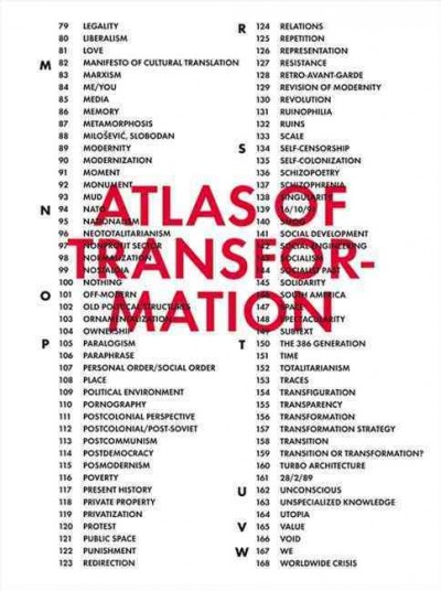 Atlas of transformation / [chief editors, Zbyněk Baladrán and Vit Havránek].