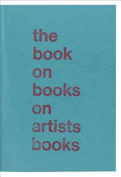The book on books on artists books / Arnaud Desjardin.