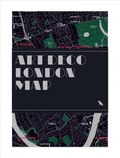 Art deco London map / design by Supergroup Studios.